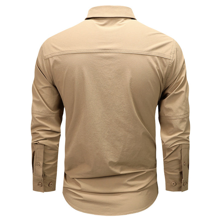 Men's Functional Outdoor Shirt with Numerous Pockets Lisslune