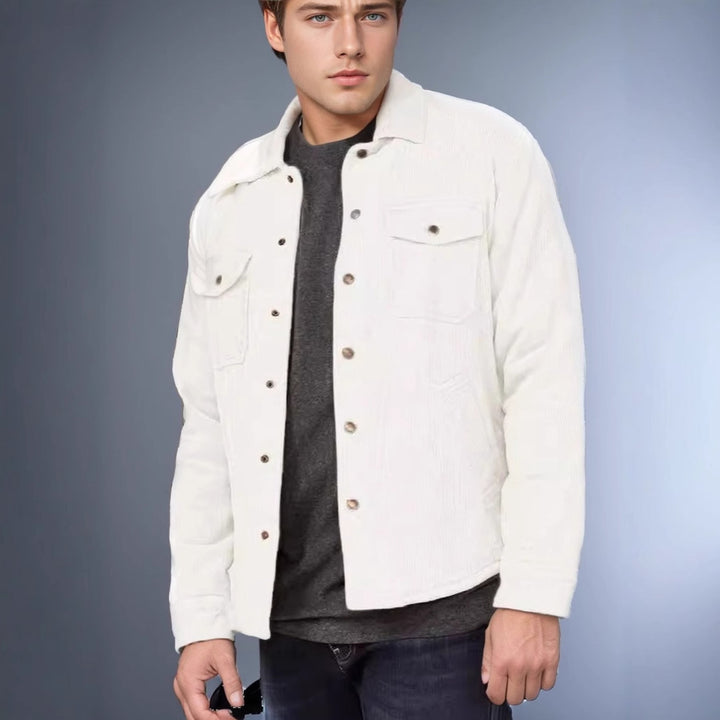 Men's cord jacket with practical chest pockets and soft inner lining Lisslune