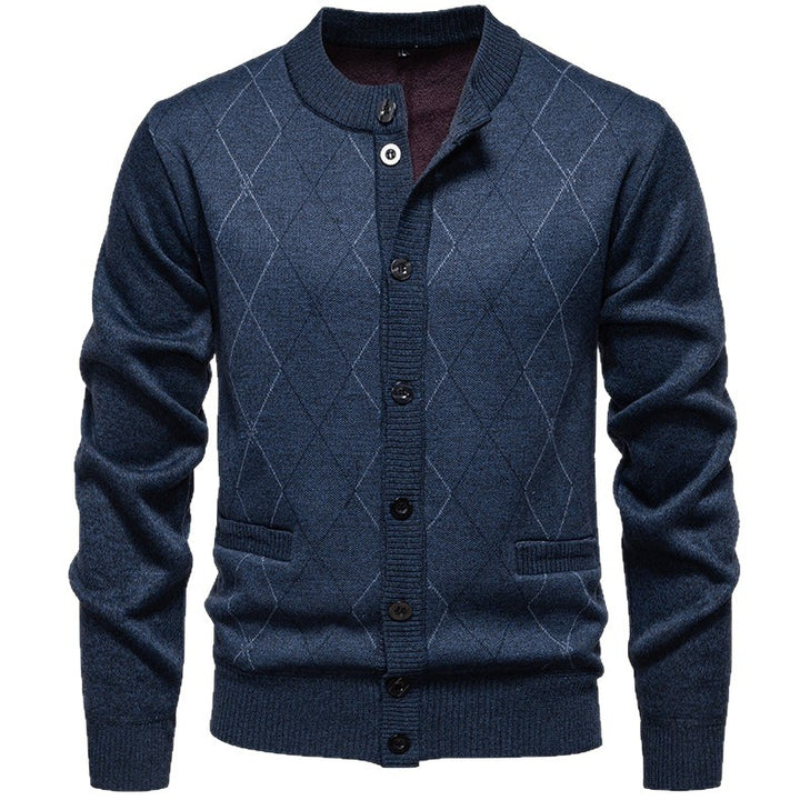 Men's stylish cardigan with diamond-shaped pattern Lisslune
