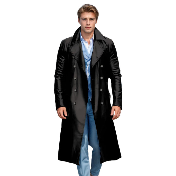 Men's Elegant and Shiny Trench Coat Lisslune
