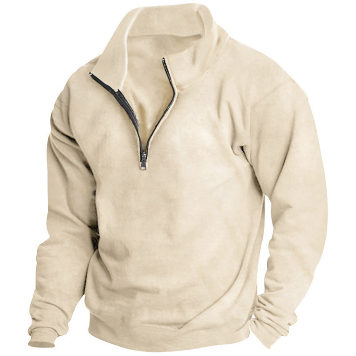 Men's casual hoodie with half zipper and soft lining Lisslune