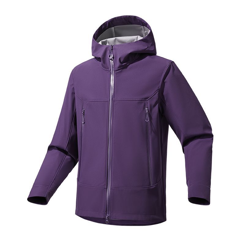 Men's Functional Jacket with Elastic Hood Collar and Water-Repellent Properties Lisslune
