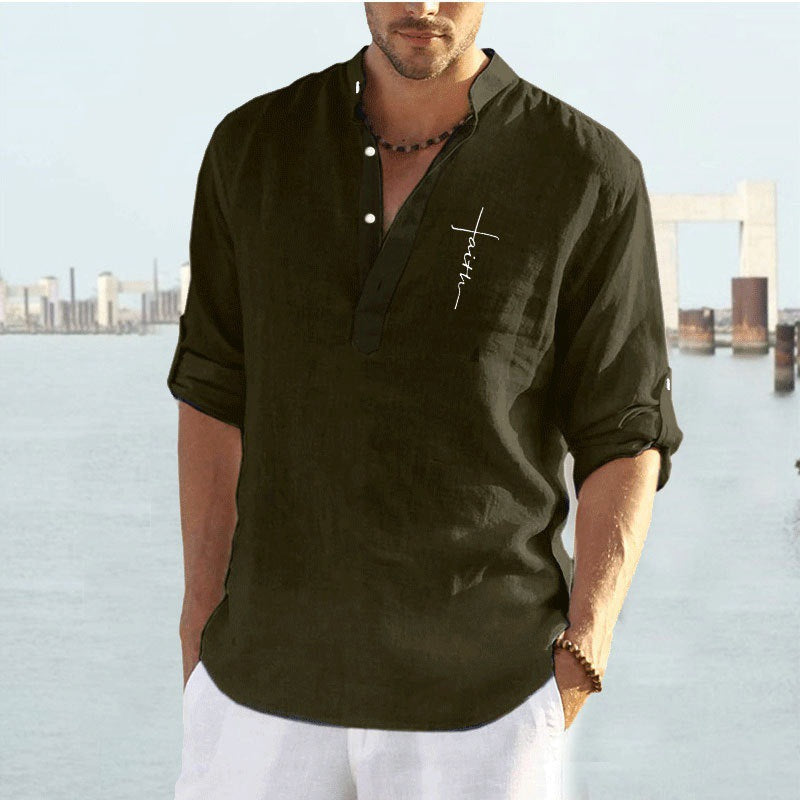 Men's Lightweight Linen Blouse Lisslune