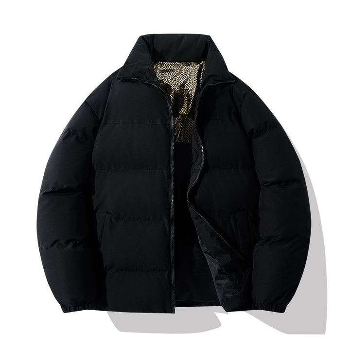 Men's insulated quilted jacket with high collar and practical pockets Lisslune