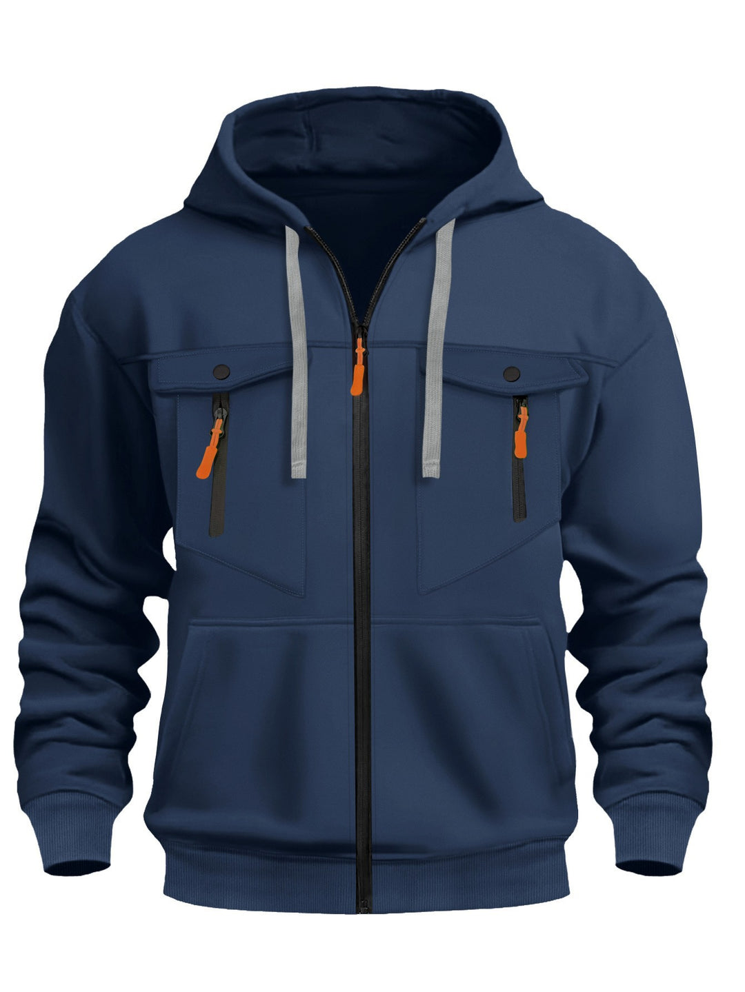 Men's Functional Hoodie Jacket with Practical Zipper Pockets Lisslune