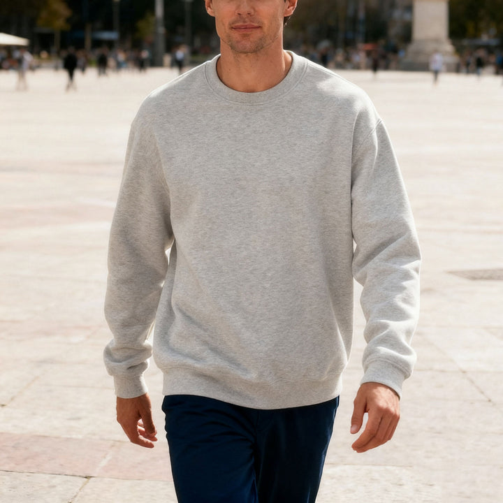 Men's comfortable sweatshirt with relaxed-fit cut and elastic cuffs Lisslune