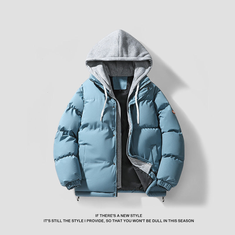 Men's quilted winter jacket with detachable hood and inner lining Lisslune