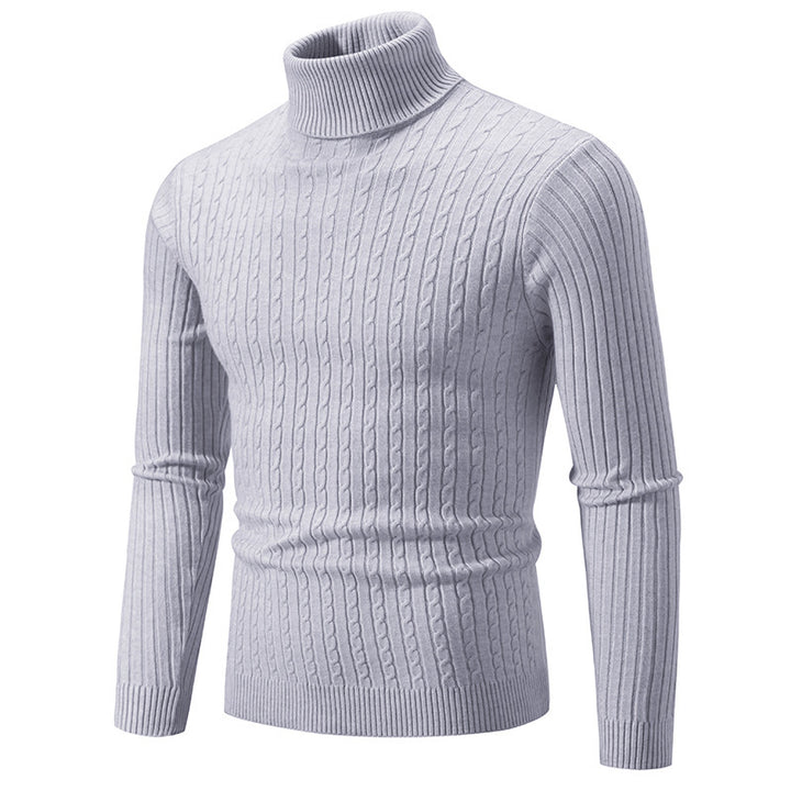 Men's turtleneck sweater with textured knit pattern Lisslune