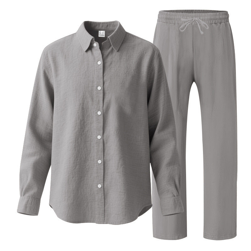Men's casual leisure suit with top and elastic pants Lisslune