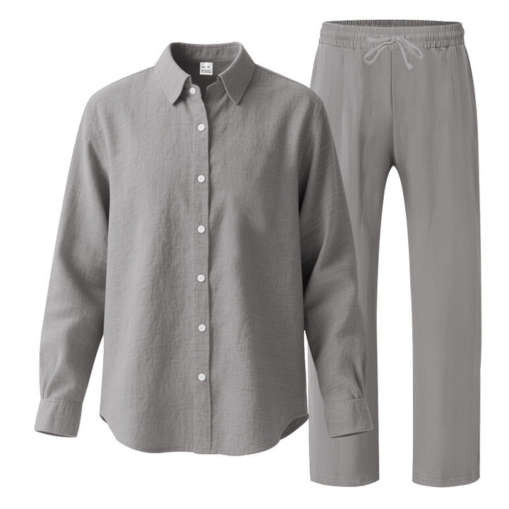 Men's casual leisure suit with top and elastic pants Lisslune