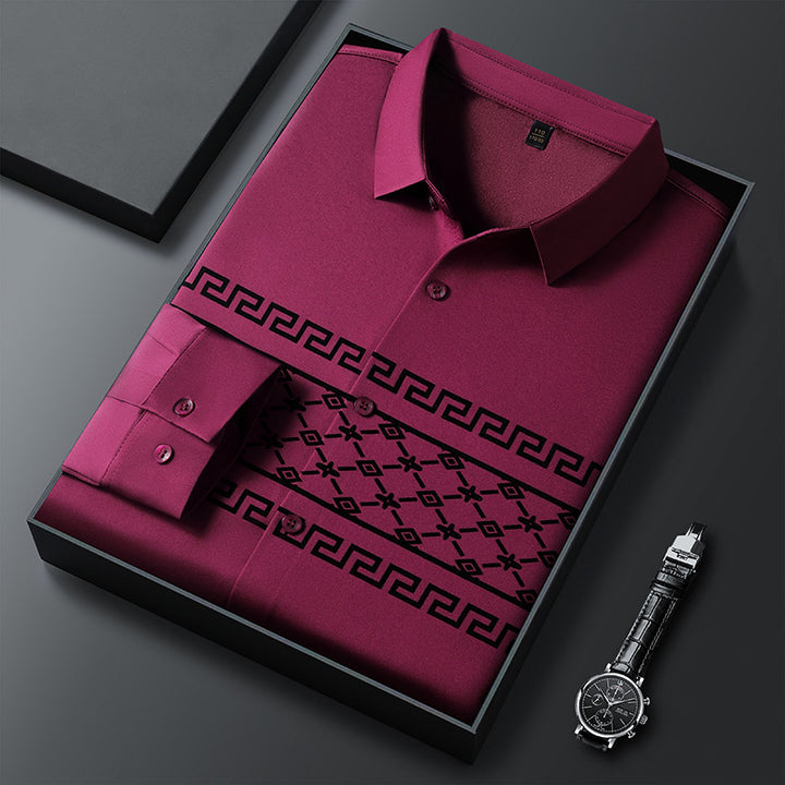 Men's Elegant Shirt with Graphic Pattern Lisslune