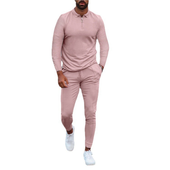 Men's sporty set with modern stand-up collar and functional zipper Lisslune