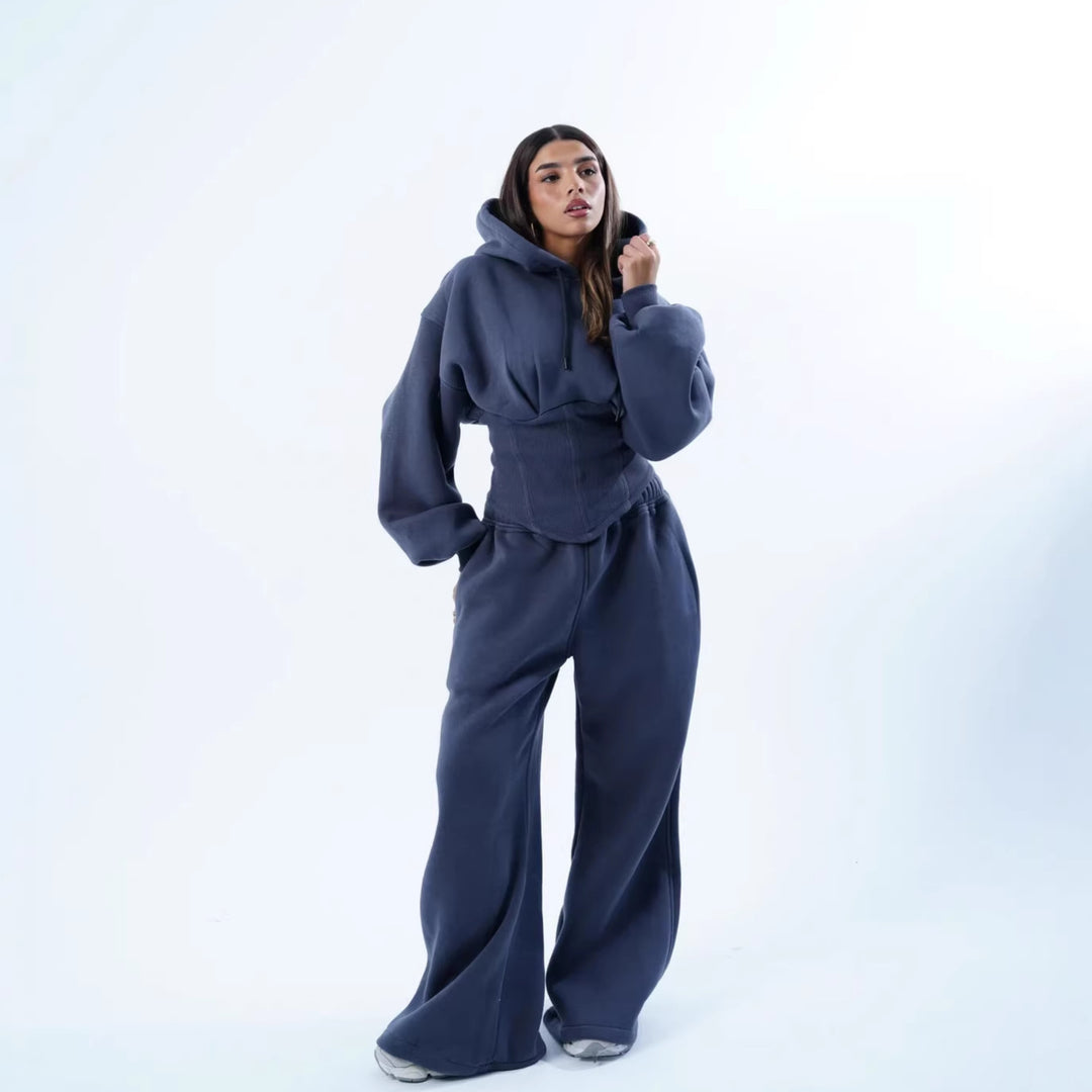 Women's Oversized Hoodie and Wide Pants Set Lisslune