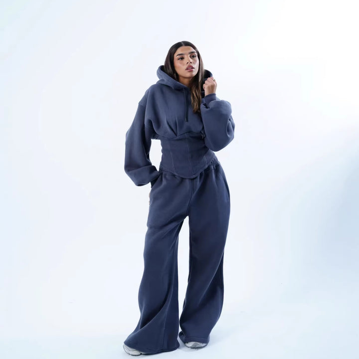Women's Oversized Hoodie and Wide Pants Set Lisslune