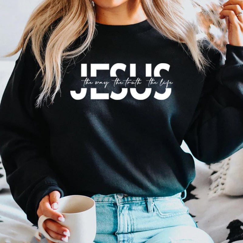 Women's casual sweatshirt with inspirational quote and high wearing comfort Lisslune