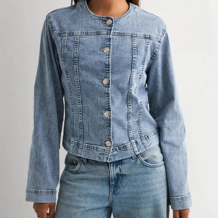 Damen zeitlose Denim-Jacke im modernen Schnitt Lisslune