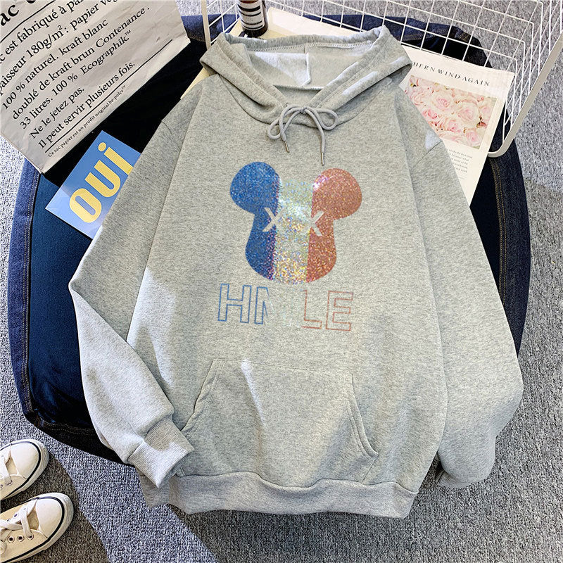 Women's hoodie with artistic bear motif Lisslune