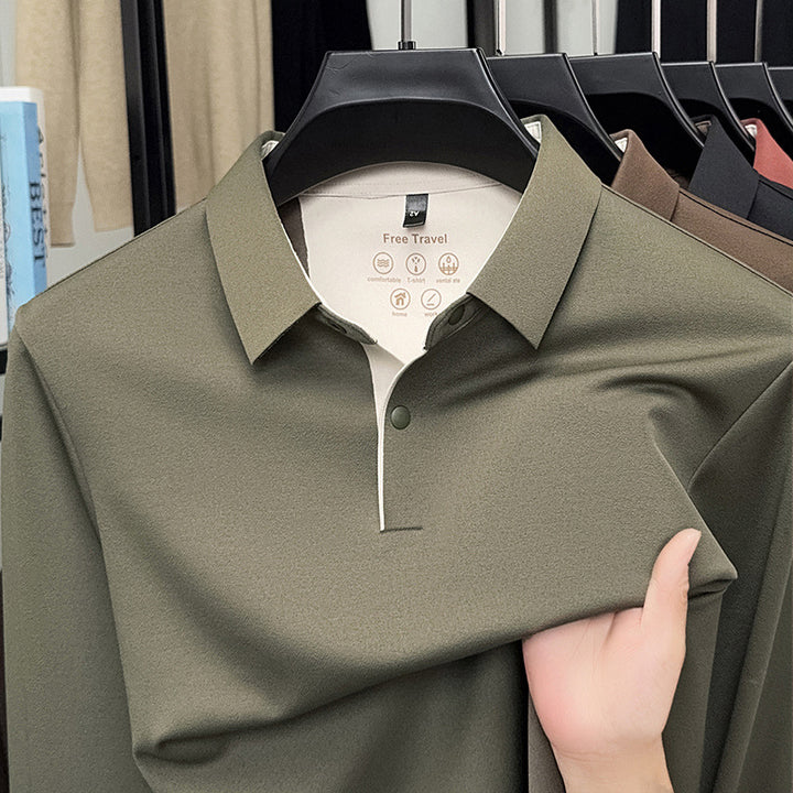 Men's breathable sports polo shirt with innovative easy-care Lisslune