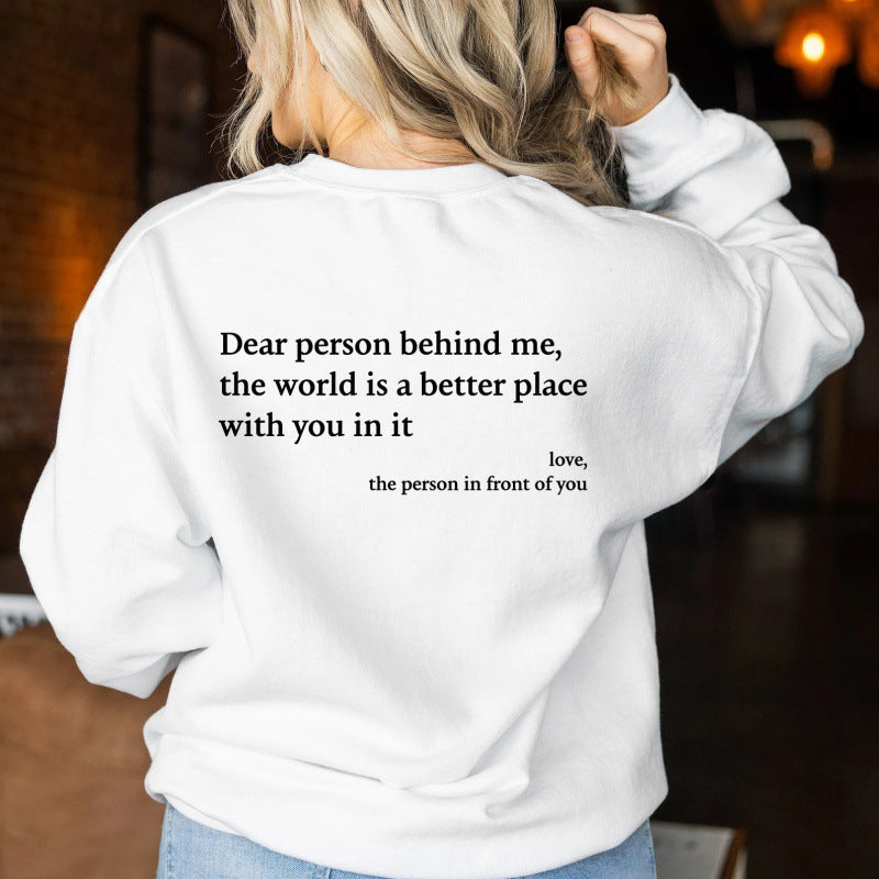 Women's sweatshirt with inspiring lettering Lisslune