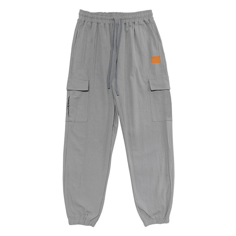 Men's cargo pants with elastic waistband and practical pockets Lisslune