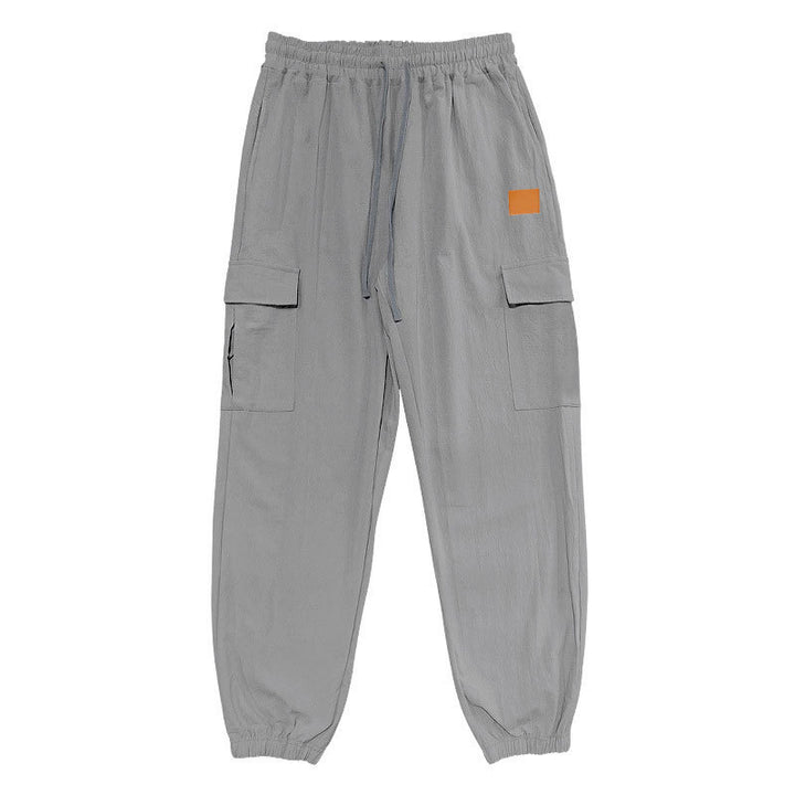 Men's cargo pants with elastic waistband and practical pockets Lisslune