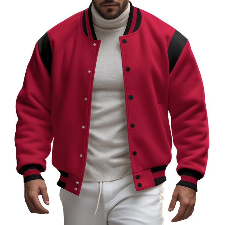 Men's casual college jacket with contrast details Lisslune
