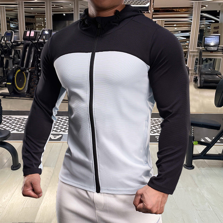 Men's Sports Jacket with Breathable Material and Practical Hood Lisslune