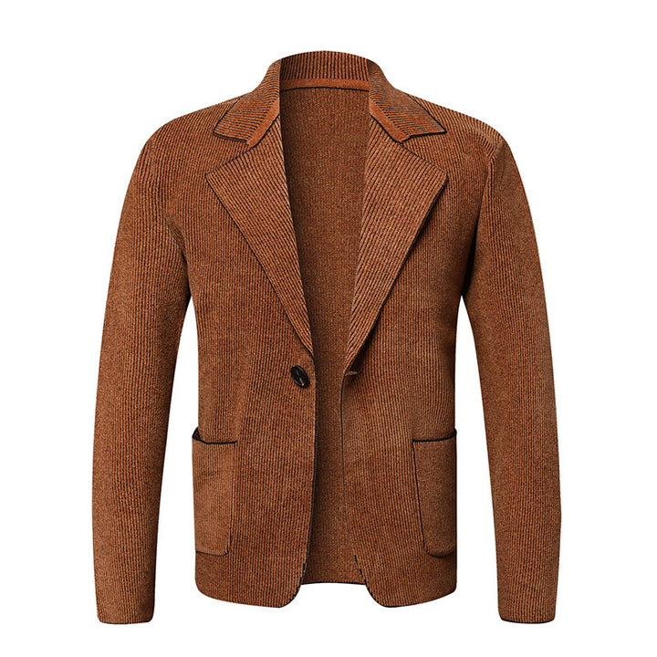 Men's elegant knitted blazer with practical pockets Lisslune