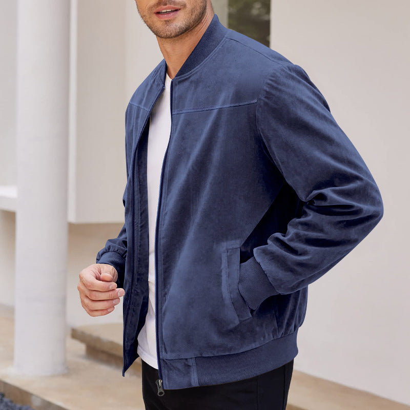 Men's elegant bomber jacket made of high-quality velour Lisslune