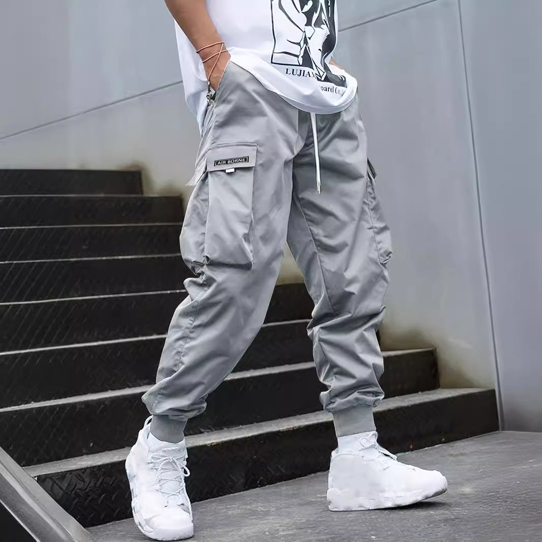 Men's cargo pants with side pockets and elastic waistband Lisslune