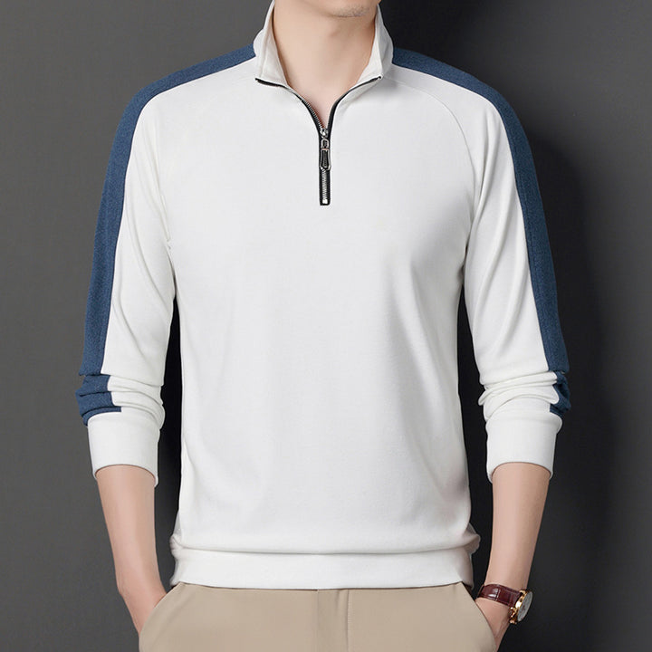 Men's Modern Pullover with Half-Latex Zipper and Ergonomic Cut Lisslune