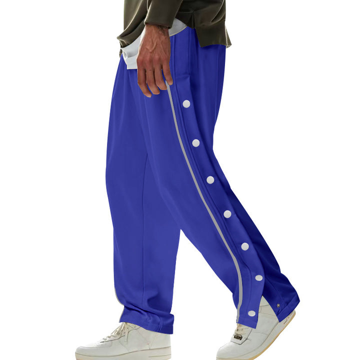 Men's cargo pants with snap button design and side zipper Lisslune