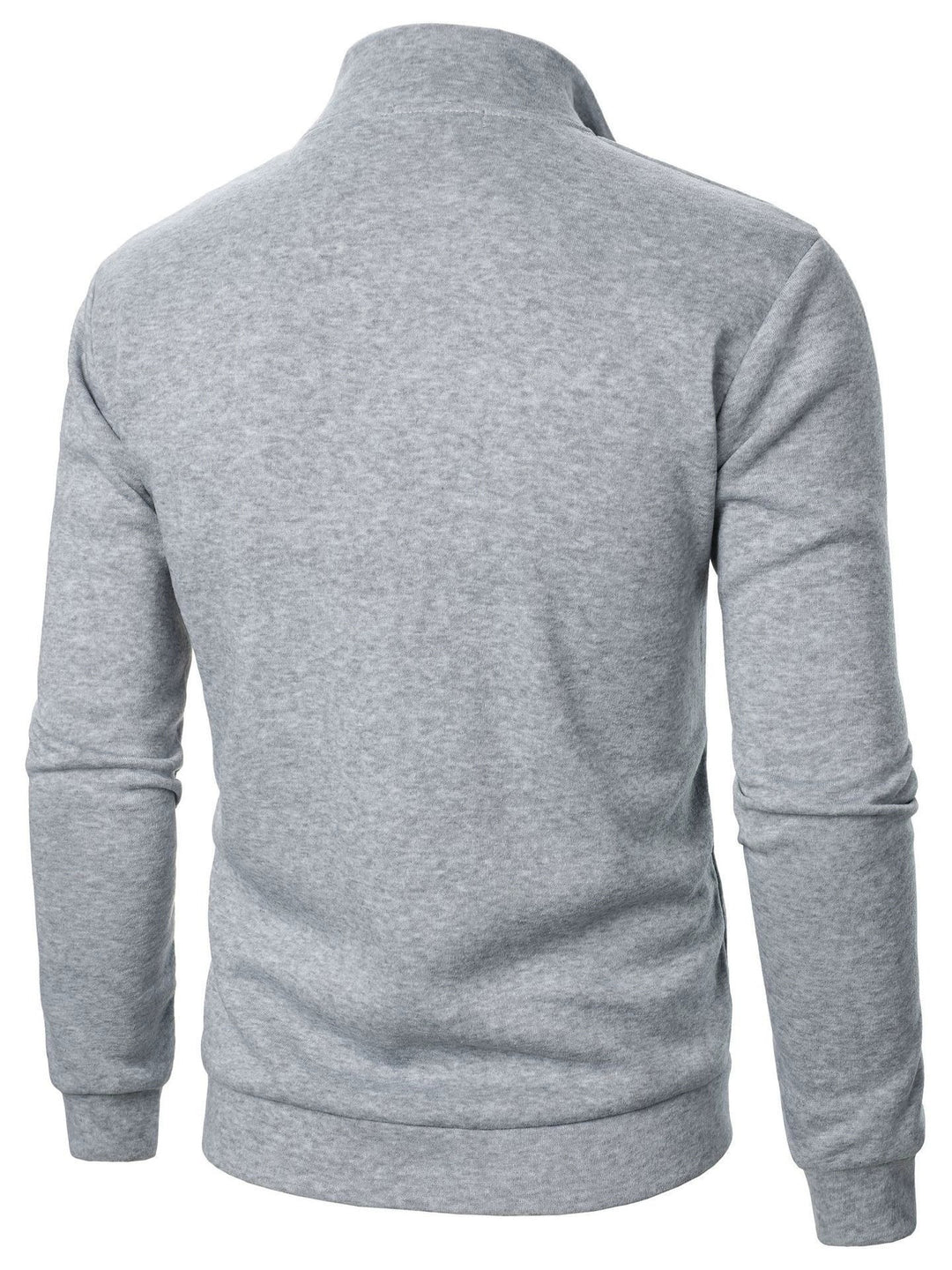 Men's fleece pullover with practical stand-up collar and zipper Lisslune