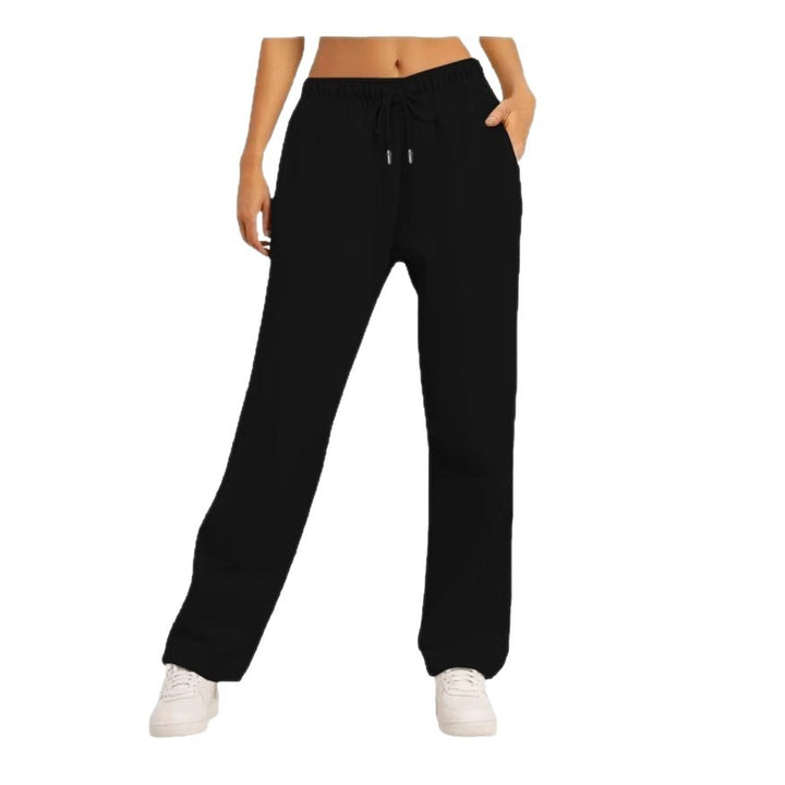 Women's comfortable casual pants with elastic waistband and practical side pockets Lisslune