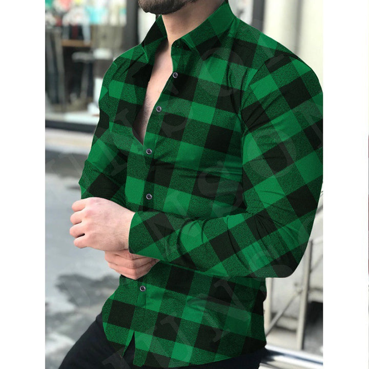 Men's flannel shirt with fashionable check pattern and high-quality cotton quality Lisslune
