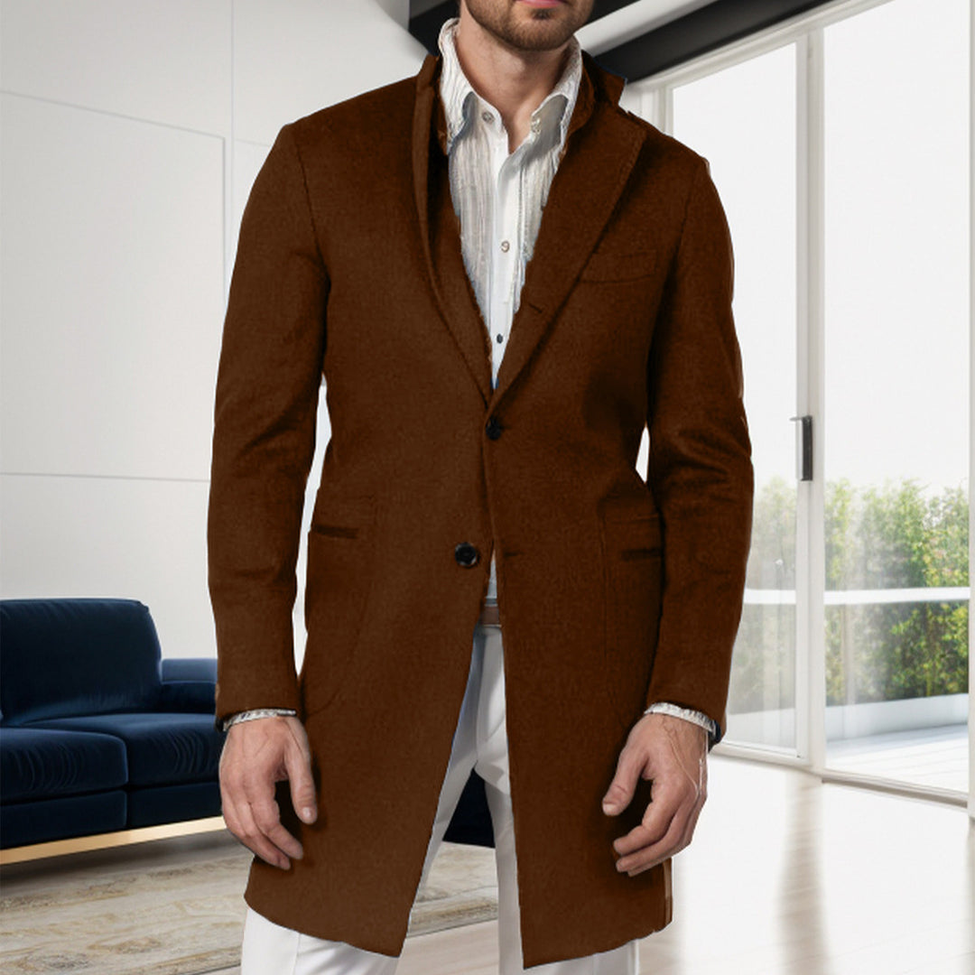 Men's elegant, tailored transitional coat made of high-quality wool Lisslune