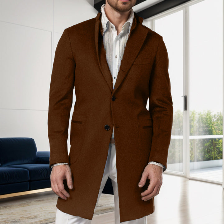 Men's elegant, tailored transitional coat made of high-quality wool Lisslune