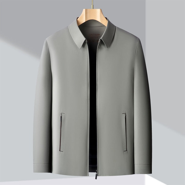 Men's Stylish Transitional Jacket with Urban Cut and Practical Zippered Pockets Lisslune