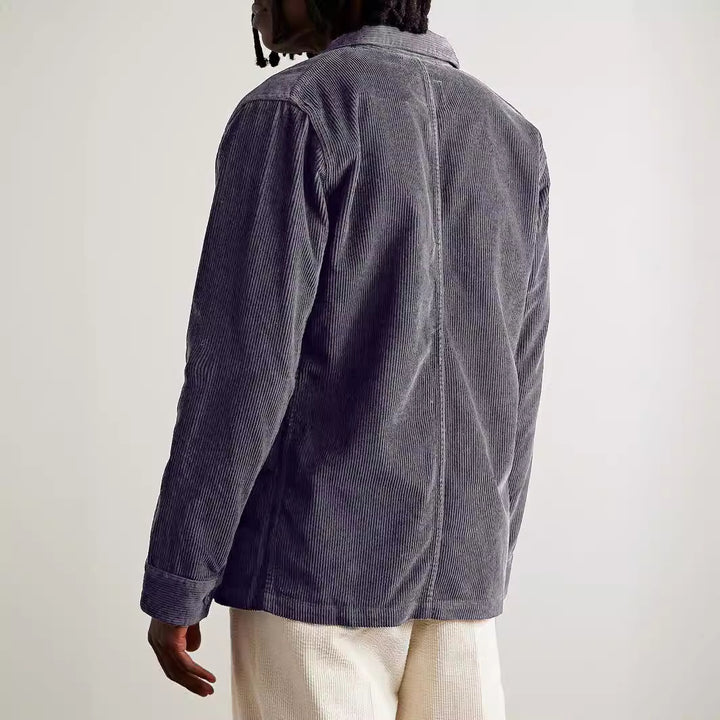 Men's casual cord jacket with practical pockets Lisslune