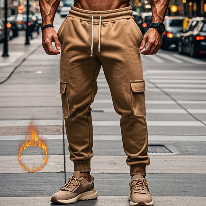 Men's Sporty Cargo Jogging Pants with Elastic Waistband and Practical Pockets Lisslune