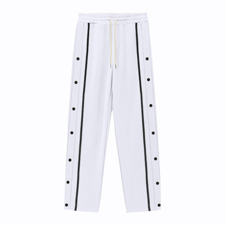 Men's sporty training pants with snap button details and breathable function Lisslune