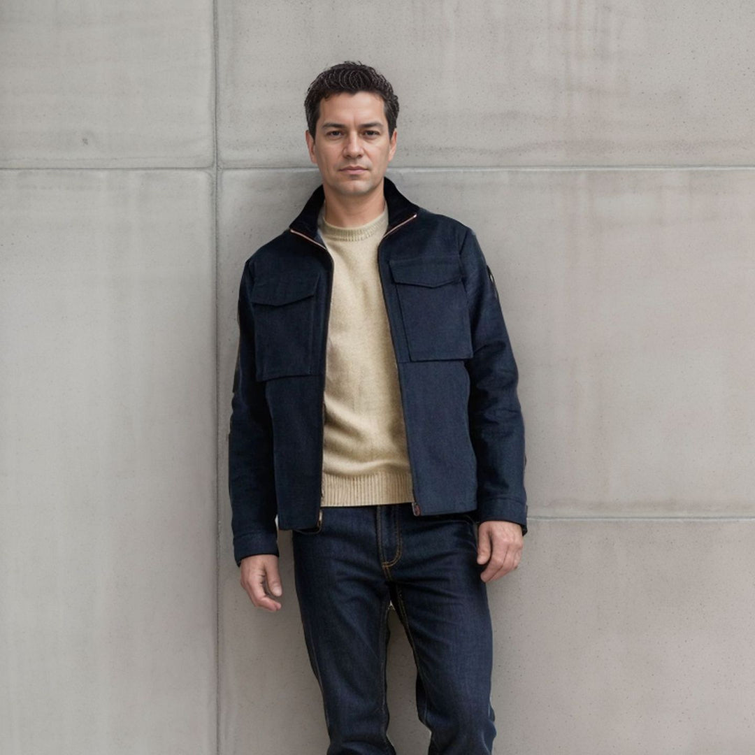 Men's utility jacket with practical pockets and modern design Lisslune