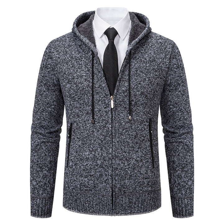 Men's hooded jacket with soft fleece lining and elegant details Lisslune