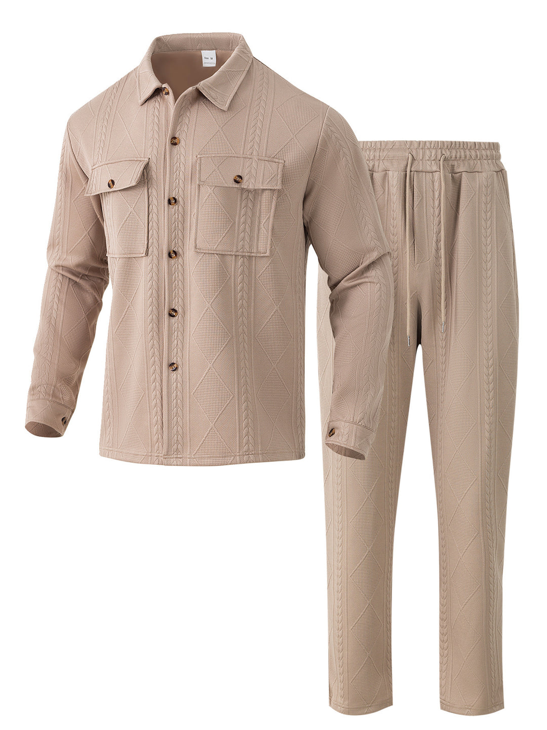 Men's stylish tracksuit with patterned top and elastic waistband Lisslune