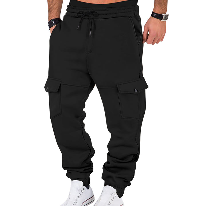 Men's cargo joggers with expanded pockets and elastic waistband Lisslune