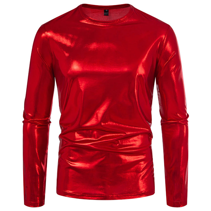 Men's long sleeve shirt made of smooth, reflective material Lisslune