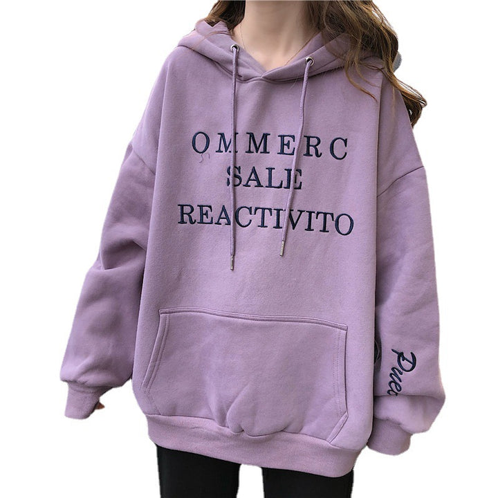 Women's hoodies with large logo and practical kangaroo pocket design Lisslune