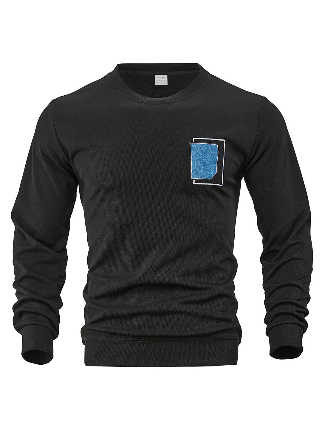 Men's casual crew neck sweater with trendy pocket Lisslune