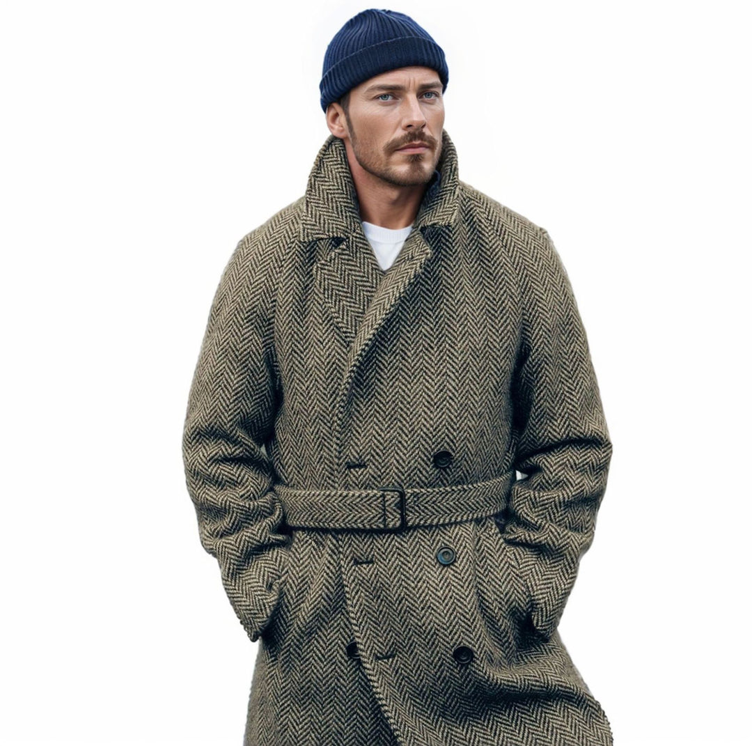 Men's elegant duffle coat with modern details and practical pockets Lisslune