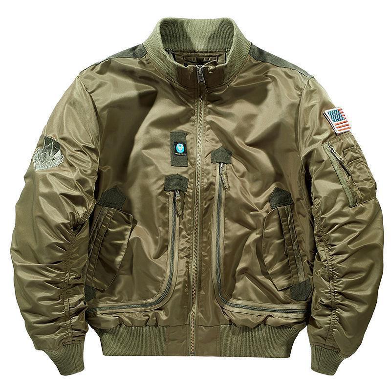 Men's classic bomber jacket with multiple practical pockets Lisslune